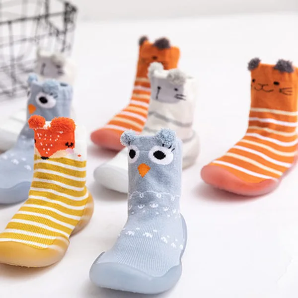 

Новые универсальные и милые детские ботинки в виде животных для мальчиков и девочек, мягкие Нескользящие ботинки на нескользящей подошве для дома