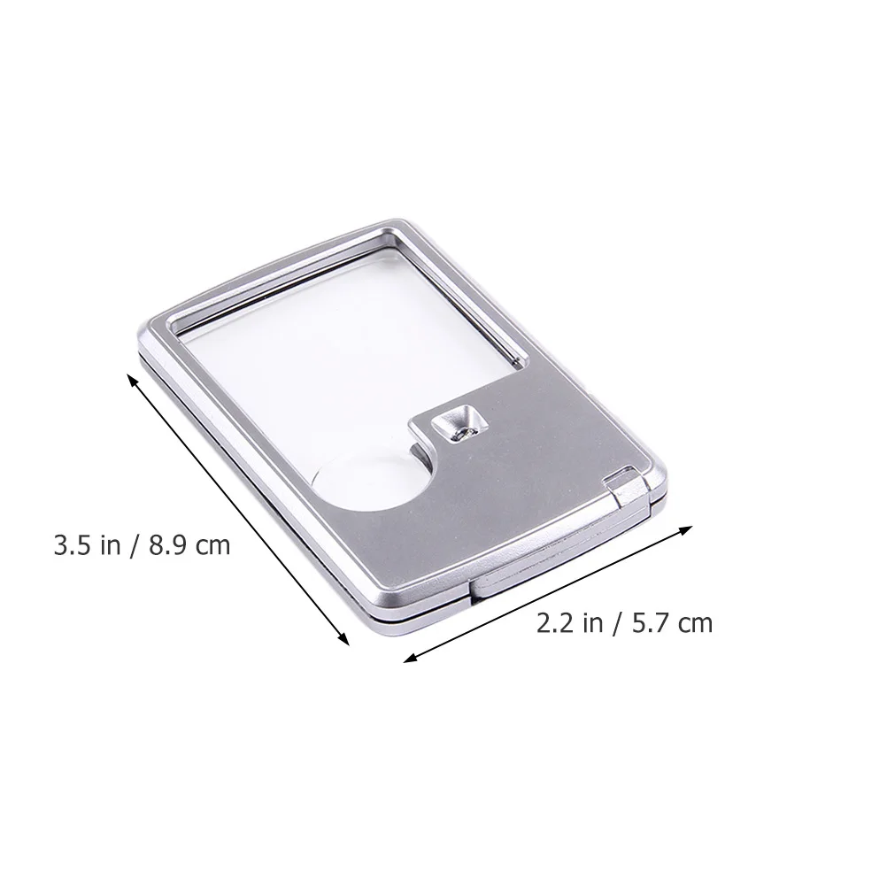 

2Pcs LED Magnifying Glass Handheld Lightweight Reading Magnifier with Bright Light for Seniors Portable Square Magnifier with