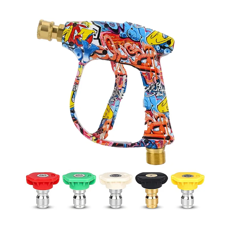 Graffiti Shell Hochdruckreiniger-Pistole 2175 PSI – 1/4 Zoll Schnellanschluss-Düsenset, robustes Reinigungswerkzeug für Auto, Haus, Garten,