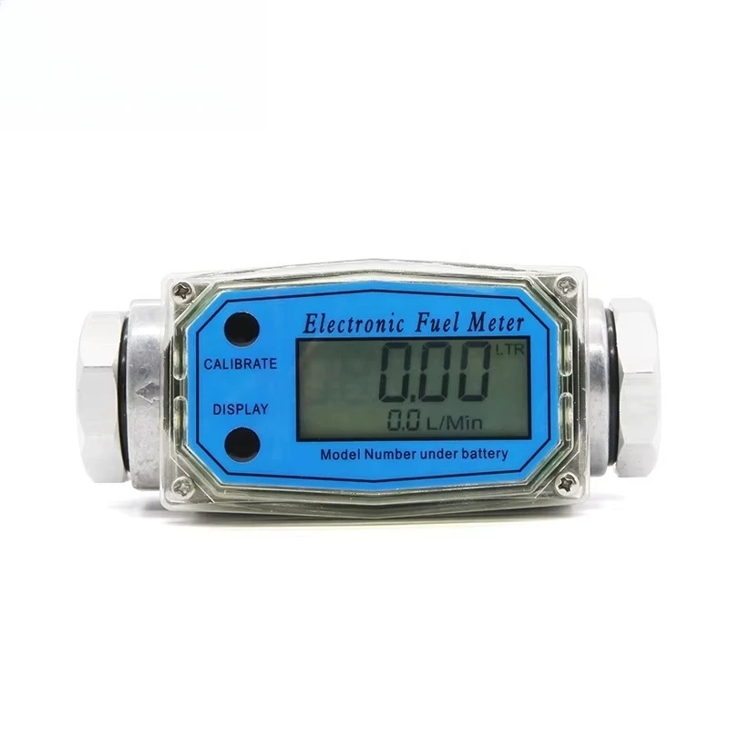 

Battery Power Supply Electronic Display Water Fuel Meter Aluminum Flow Counter