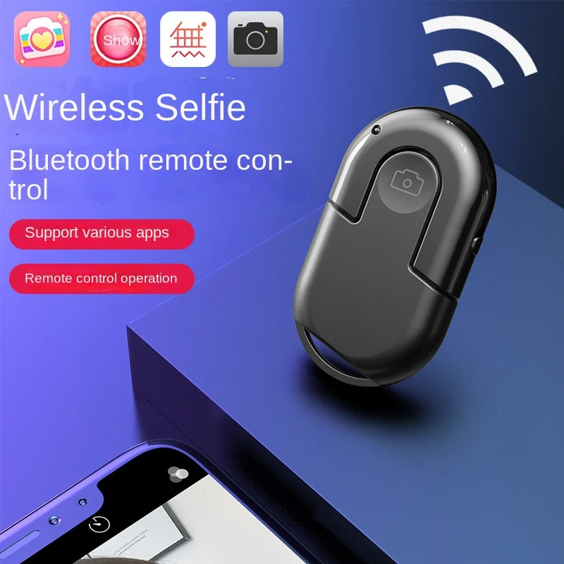 

Bluetooth phone remote q03: multi-function for remote photo, TikTok scroll, lazy like & selfie.