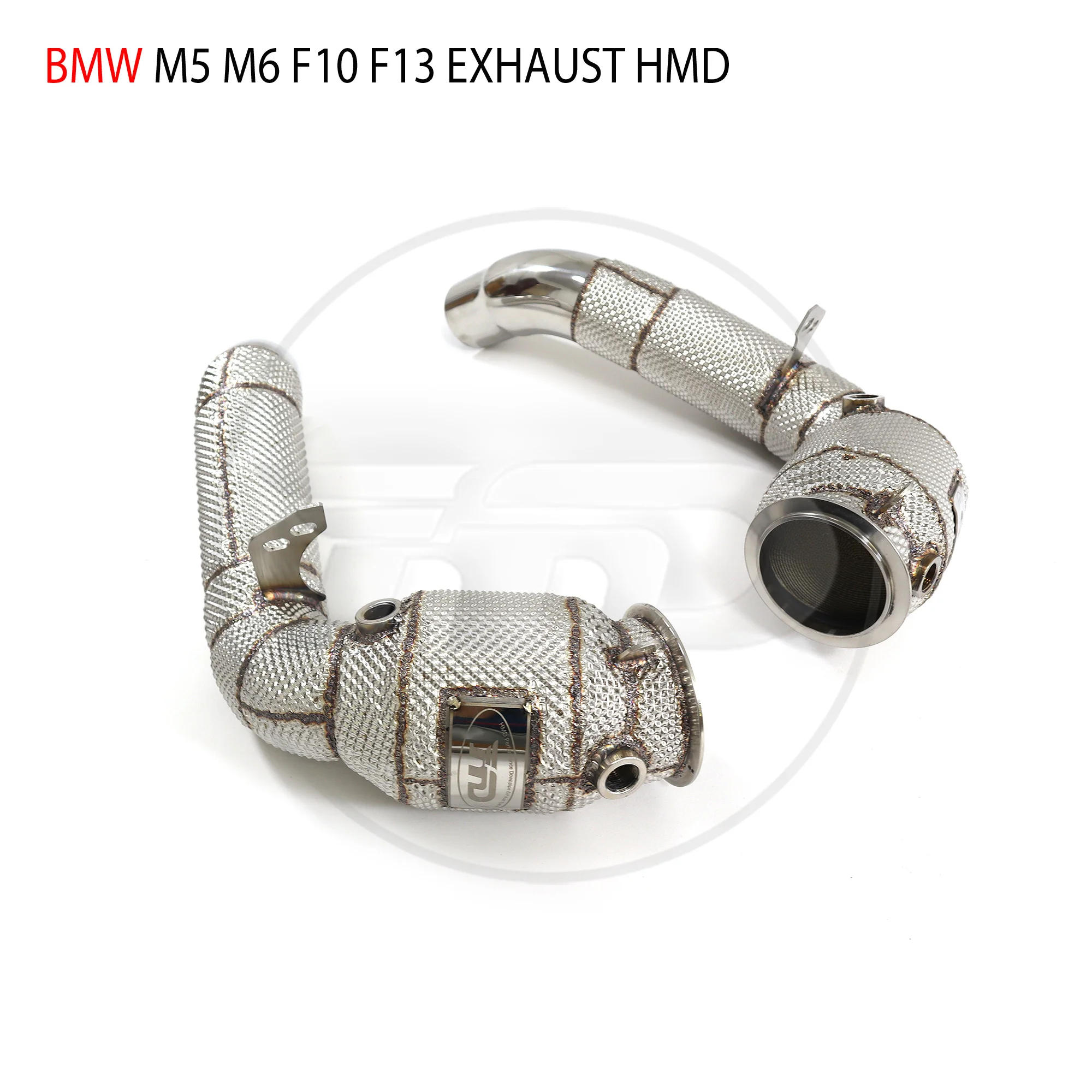 

Даунпайп с высоким расходом для BMW M5 M6 F10 F06 F13 4.4T 2012-2016 HMD, катализатор выхлопной системы без Cat Pipe