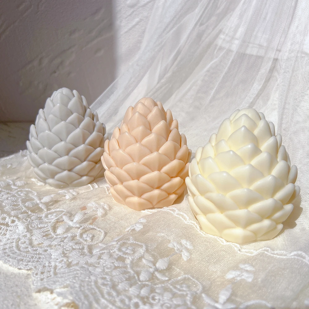 

Christmas Pine Cones Holiday Decoration Soy Candle Silicone Mold Diy Handmade Aromatherapy Soap Beeswax Candle Making Mould