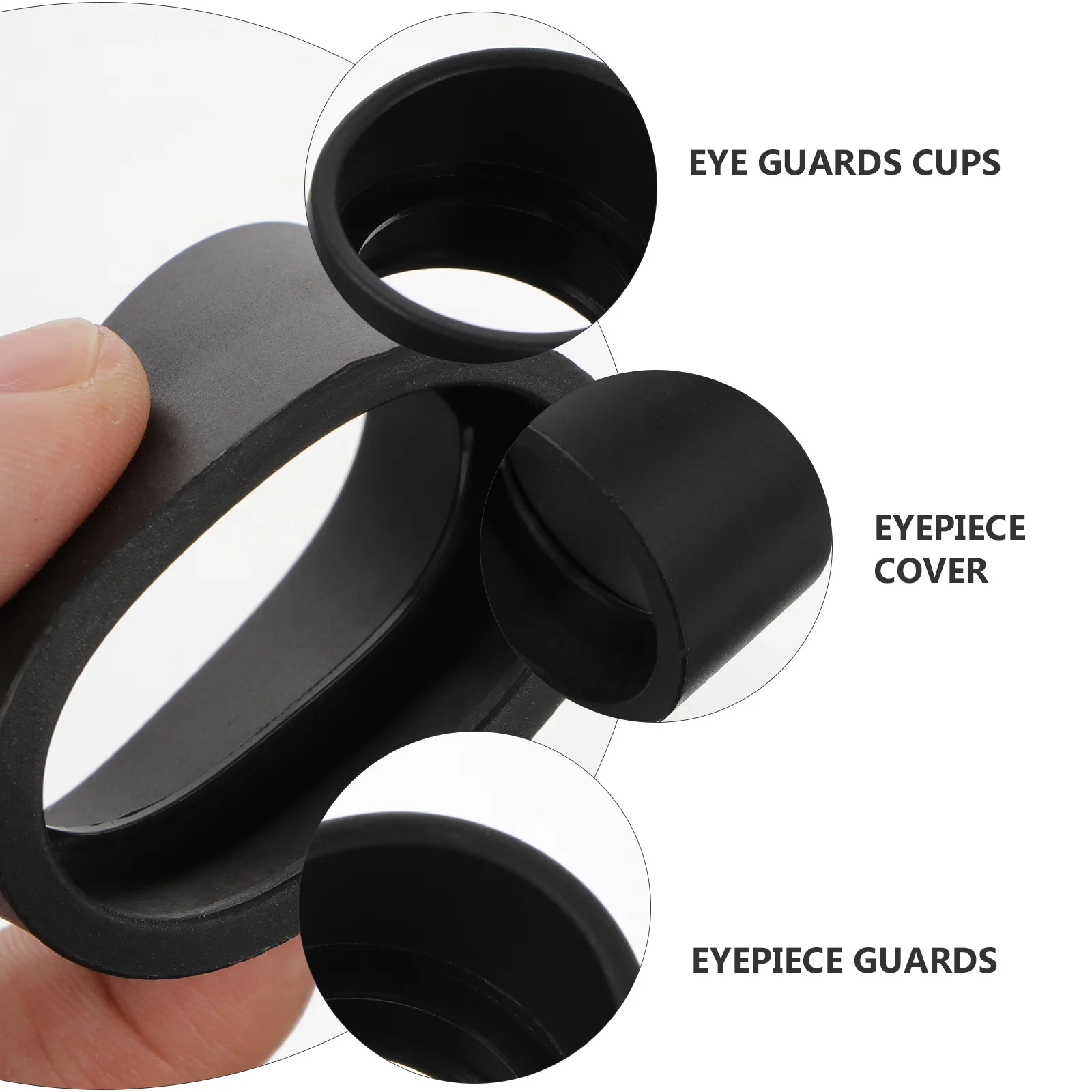 

2 Pcs Rubber Eye Shield Diameter Foldable Eyepiece Guards Protective Goggles Safety Mask Microscope Parts Accessories