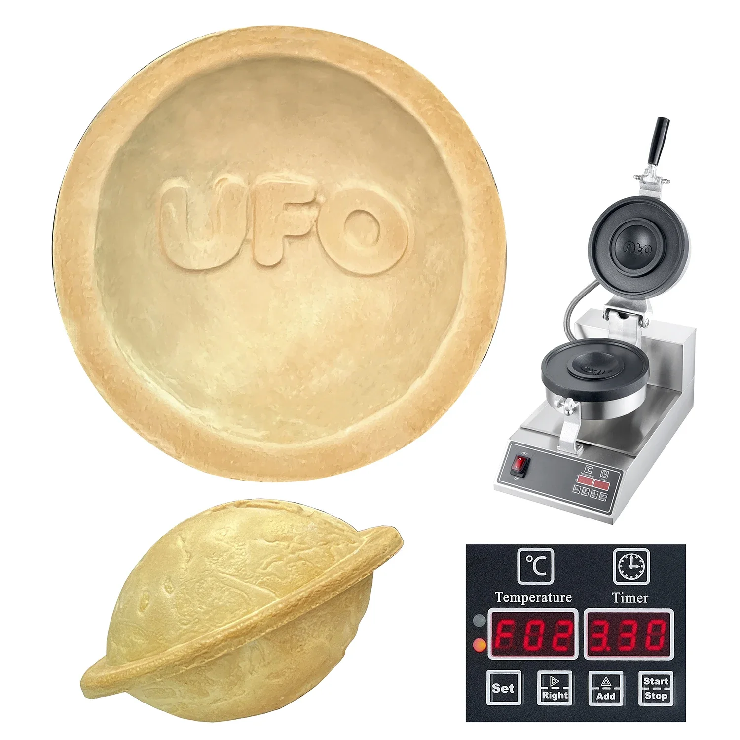 Customize Big Size UFO Burger Maker Machine Ice Cream Hamburger Press Sandwich Machine with Handle Buckle