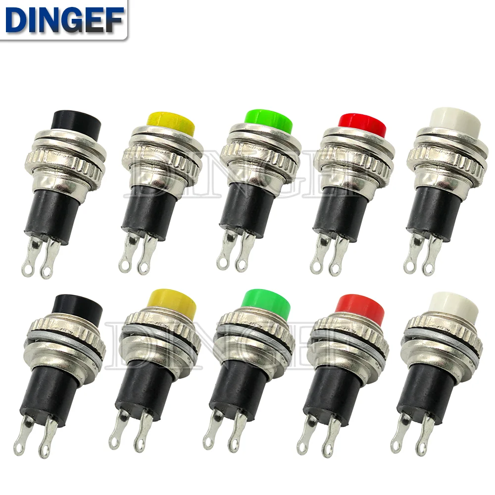 10MM DS-316 DS-314 Lock-free Self-reset Doorbell horn Push Button Switch Momentary OFF-ON Power Start Button