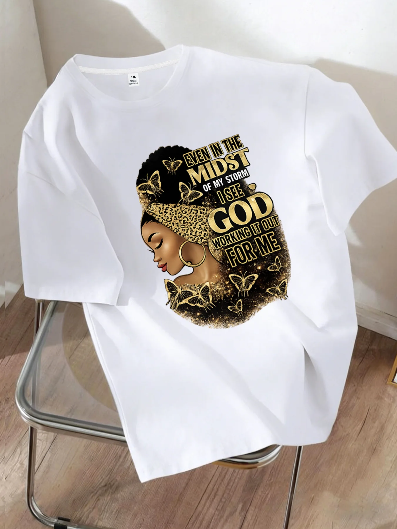 

[YJ00979]Women's Leopard Print and Letter Graphic Plus Size T-Shirt Summer Casual Short Sleeve Top Fashionable Versatile