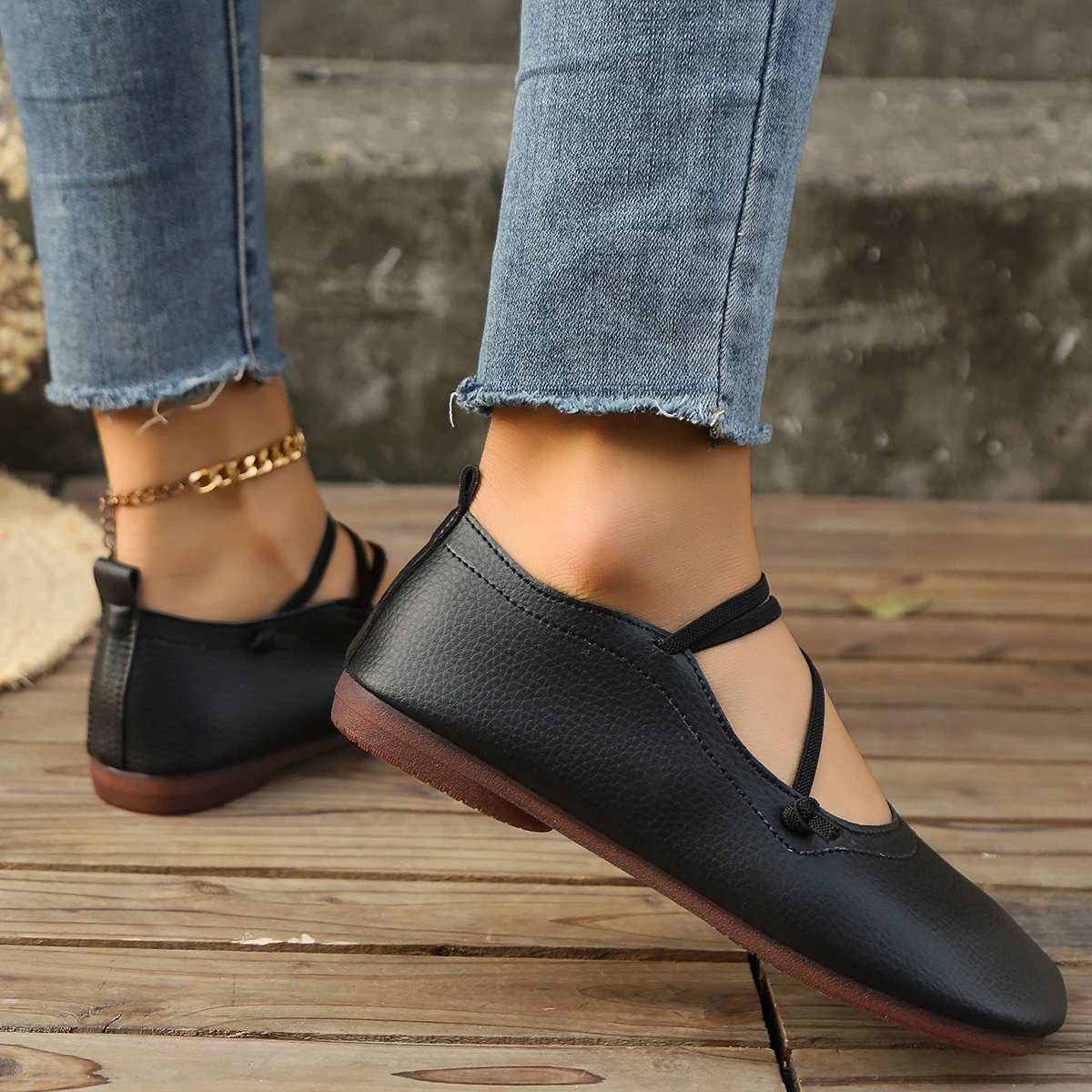 Shoes Woman Trend Summer New Women Mary Jane Shoes Soft Casual Outdoor Dress Flat Ballet Shoes Round Toe Shallow Slip on Flats