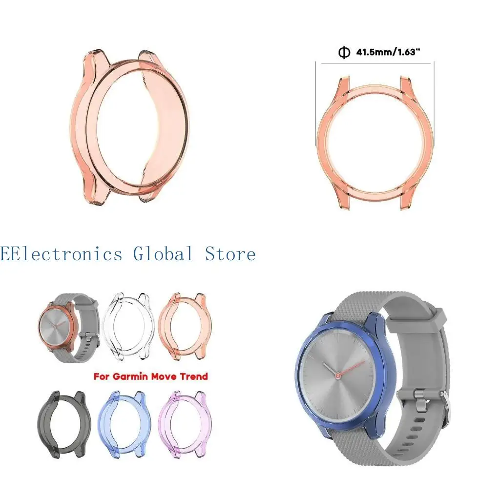 

462B Soft Screen Protector Case Dustproof Cover Bumper-Housing for Move Trend Watch
