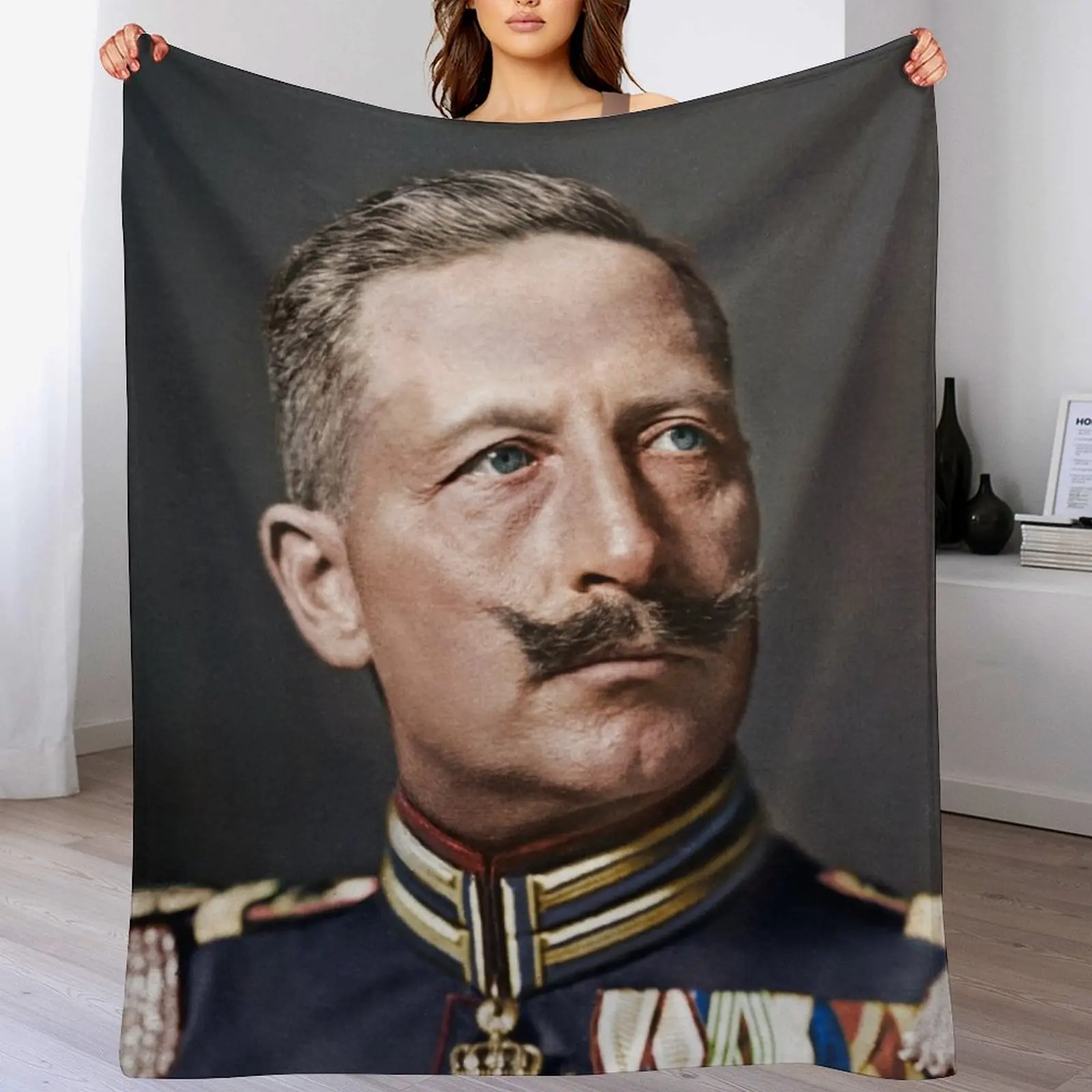 

Kaiser Wilhelm II, 1908 colorized Throw Blanket Summer Luxury Blankets