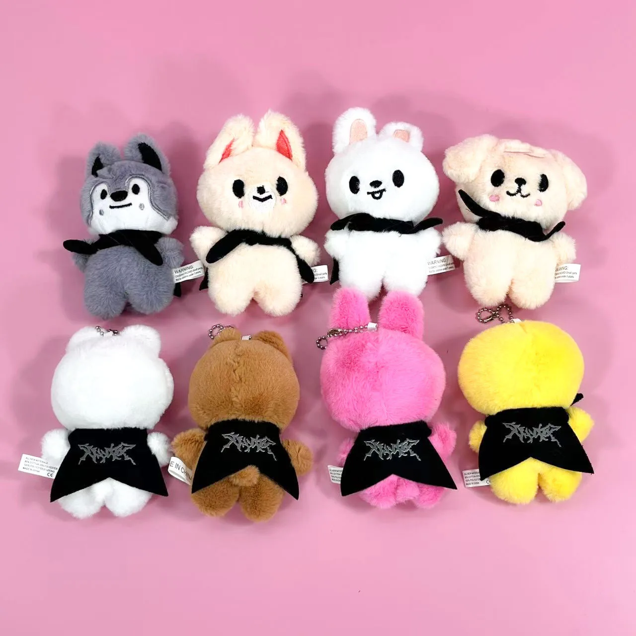 2026 Korean Wave New Black Cloak Cartoon Animal Plush Doll Keychain Fashion Pendant Women's Backpack Accessories Fan Gift