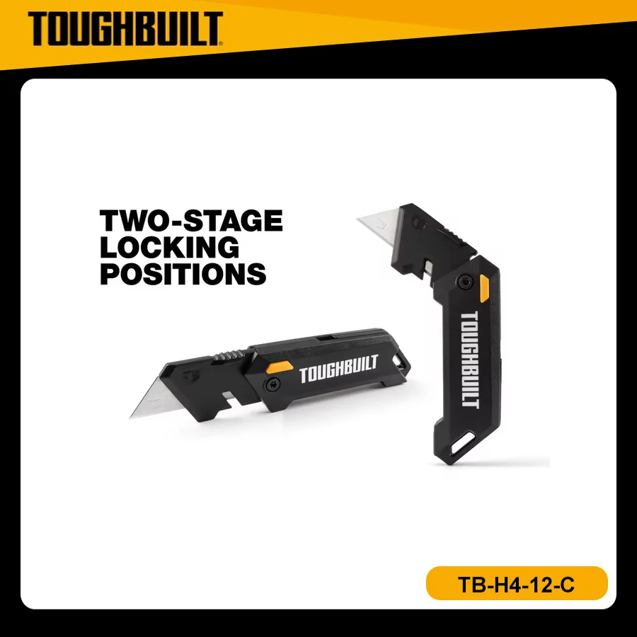 TOUGHBUILT TB-H4-12-C Folding Utility Knife Hand Tools Toughbuilt Sub-Compact Folding Utility Knife