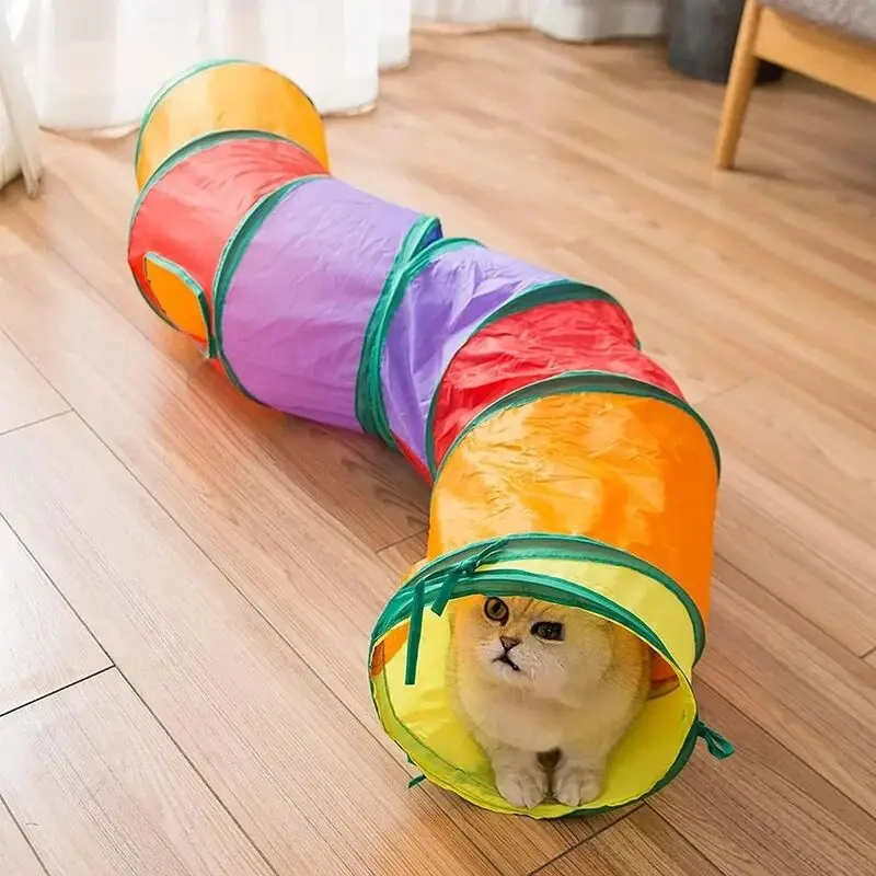 

Cat Play Tunnel Pet Tube Foldable S T Cat Toys Kitty Training Interactive Funny Toy Channels Bored for Puppy Kitten Pet Supplies