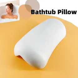 Bathtub Headrest With Suction Cups Comfortable SPA Non-Slip Bath Pillow Neck Back Headrest Pillows Soft Thickened Waterproof PU