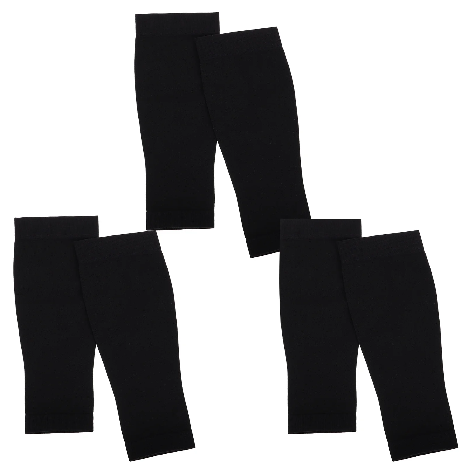 

3Pairs Elastic Sports Knee Support Compression Leg Sleeves Calf Socks Soccer Running Cycling Shin Guard Pain Relief