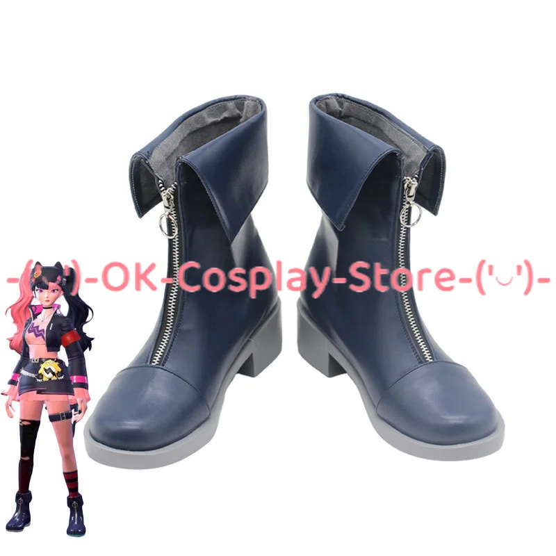 Custom Made Zoe Cosplay Sapatos, Botas De Carnaval De Halloween, Prop PU