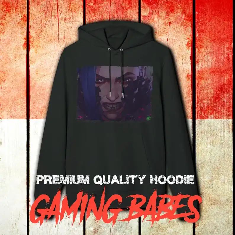 Unisex hoodie Jinx / High Quality Stella Premium Hooded Sweatshirt  Arcane