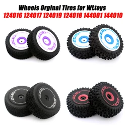 Roues de voiture RC, pneus d'origine pour WLtoys 124016 124017 124019 124018 144001 144010, pièces de mise à niveau de voiture télécommandées, pneu en caoutchouc