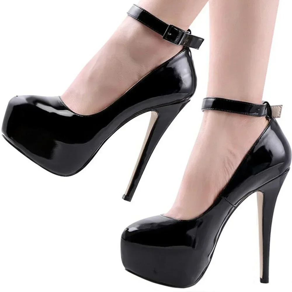 Décolleté da uomo Unisex Cross-dresser Fashion Peep Toe Platform 14cm Sexy Drag Queen scarpe con tacco alto Nightclub tacchi a spillo taglia 44
