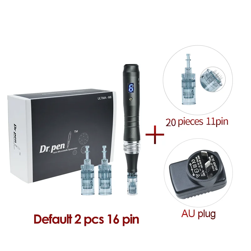 Dr pen Ultima M8 With 22 Cartridge Wireless MTS Derma Microneedle Pen Kit Professionals Use Beauty Machine Needle length 0.25 mm image 3