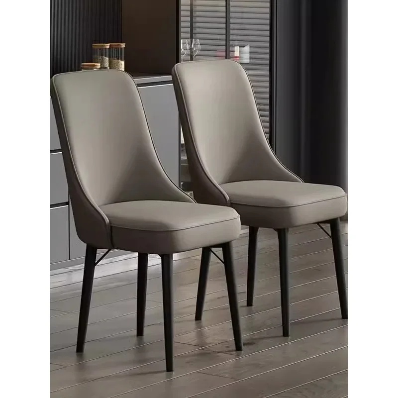 Dining chair household light luxury high sense comfortable eating chair backrest stool thickened iron dining room hotel dining t