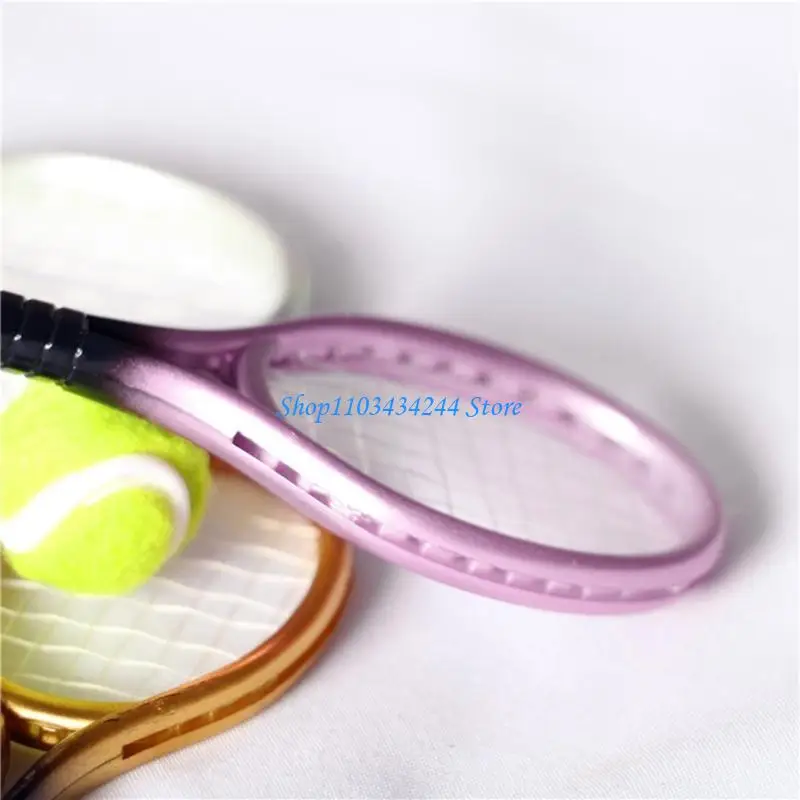 Tennis Ball Set Toddlers Household Model Boys & Girls Gift Doll House Decor Model Mini Miniature House Decors