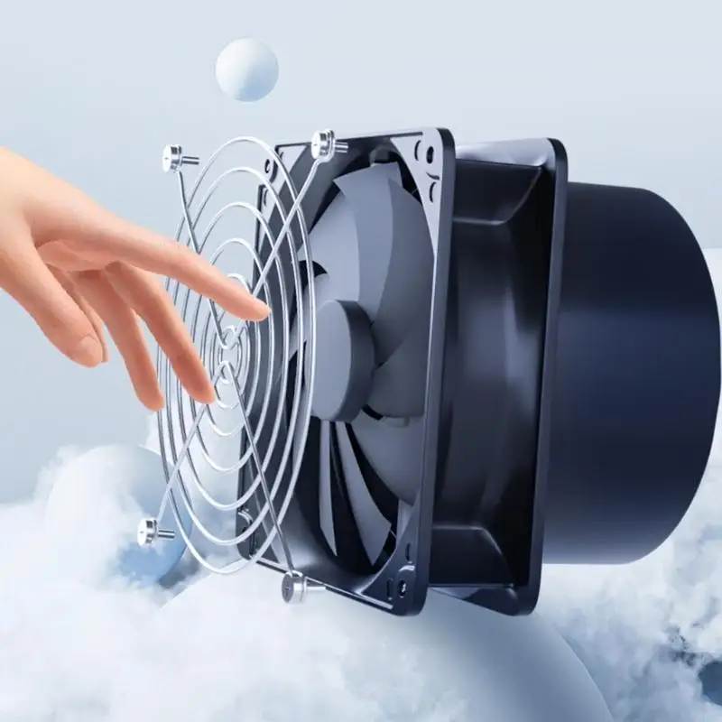 H58C 4.7 بوصة مروحة العادم المحورية، 2600 دورة في الدقيقة 120 مم DC12V مجموعة مروحة عادم الهواء لأبخرة الدخان للحام #5