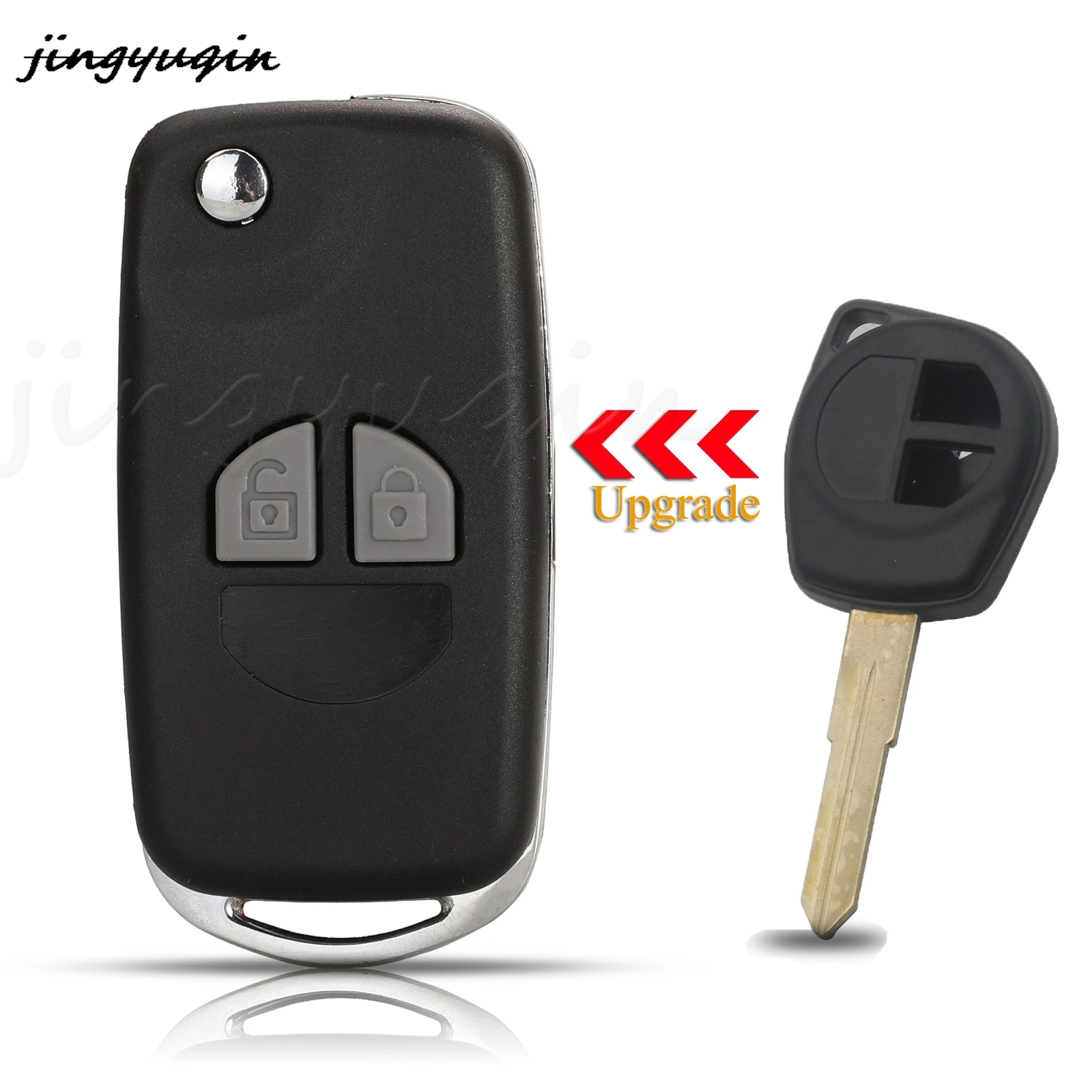 jingyuqin 2 Buttons Remote Key Shell For Suzuki Alto Baleno Swift SX4 For Nissan Pixo With 22mm Right Blade