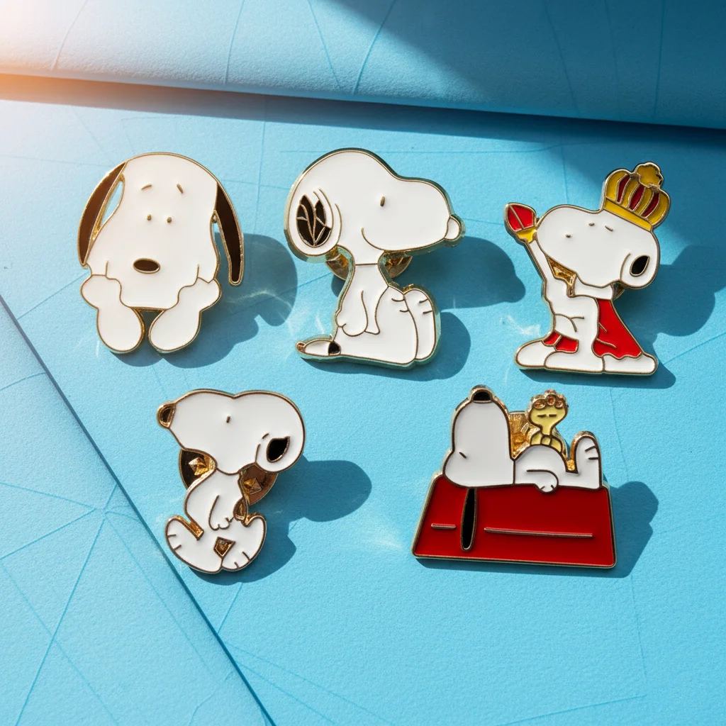 5 stücke Anime Hund Emaille Pins Set Cartoon Revers Brosche Pin Abzeichen für Rucksack Kleidung Mode Schmuck Fans Geschenke