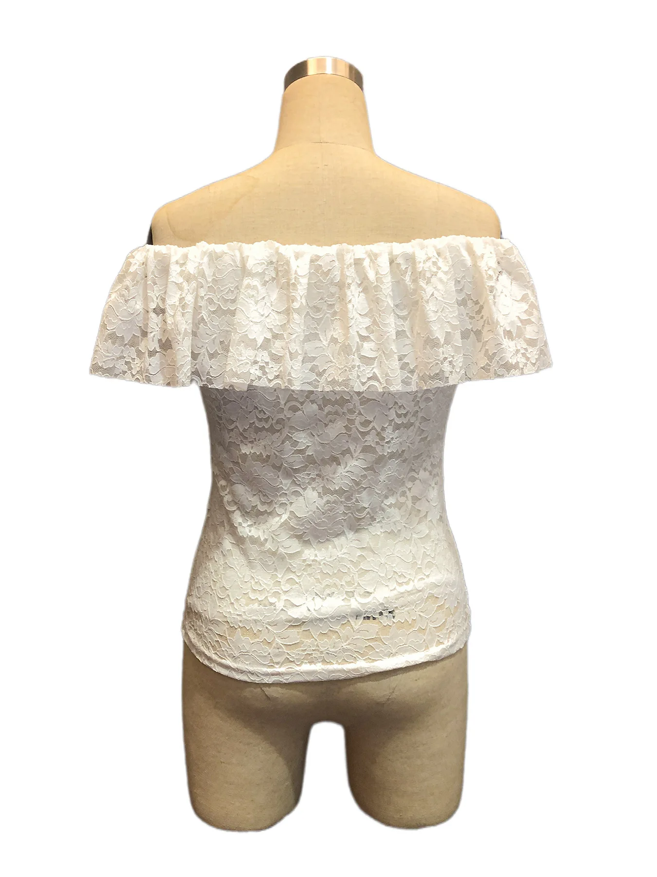 

Кружевной топ, женские топы с оборками, повседневная футболка с разрезом на шее, с открытыми плечами, с короткими рукавами, с открытой спиной, тонкие летние футболки 2025, офисные женские футболки