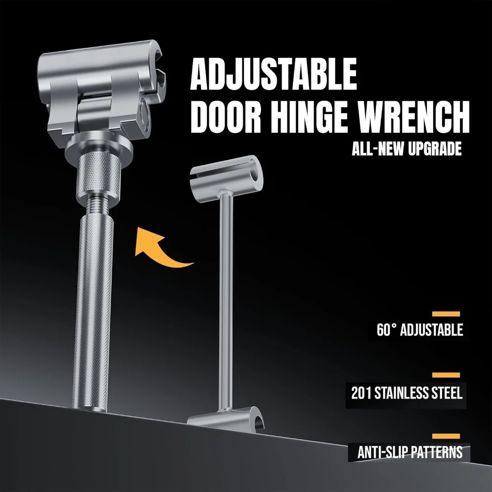 Home Door Repair Hinge Wrench Adjustable Hinge Tool Stainless Steel Stainless Steel Construction Wood And Metal Compatible