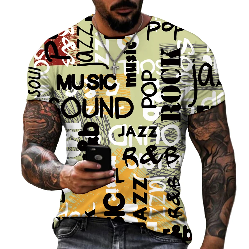 الرجال خطابات كامل الجسم ثلاثية الأبعاد تي شيرت مطبوع موضة كم قصير الأعلى لايكا البوليستر جودة تي شيرت حجم كبير S-5XL الراحة