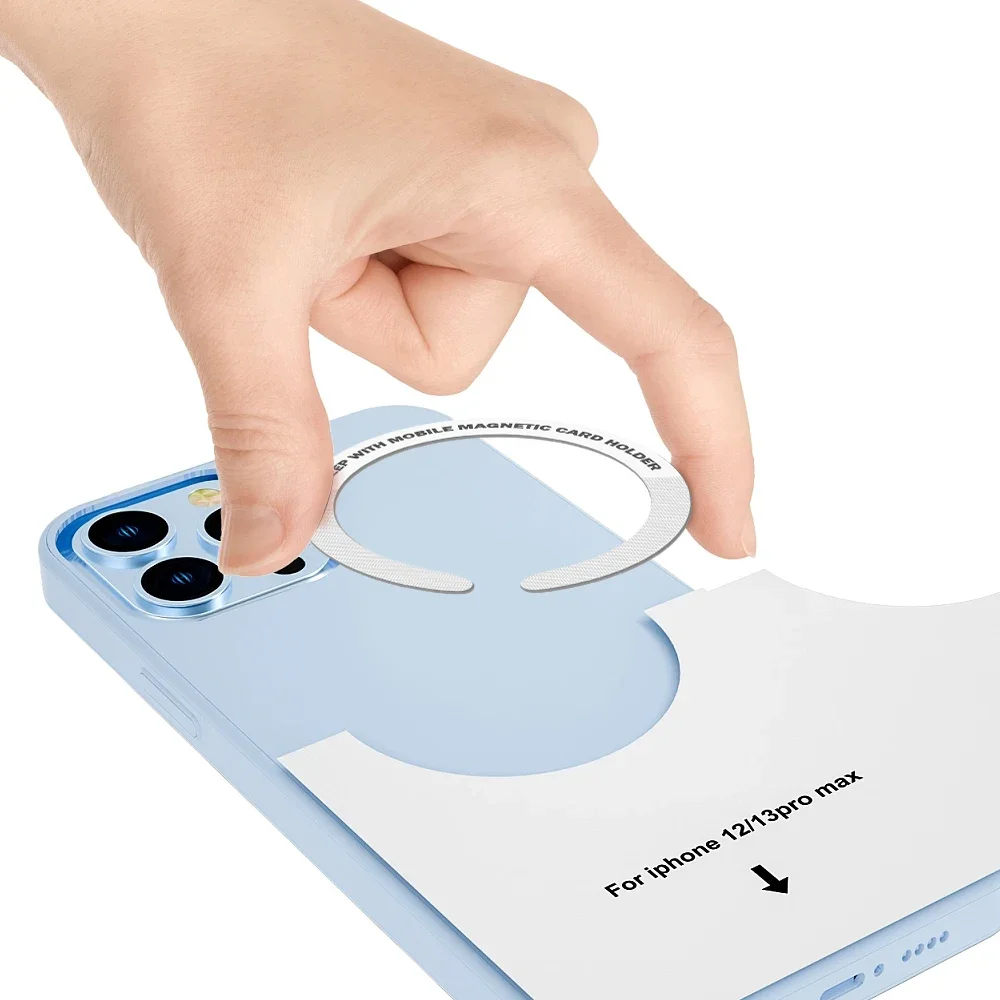 Metal Sticker Ring For iPhone 15 14 13 12 Pro Max Case Strong Magnetic Cover For Magsafe Wireless Charger For Car Phone Holder