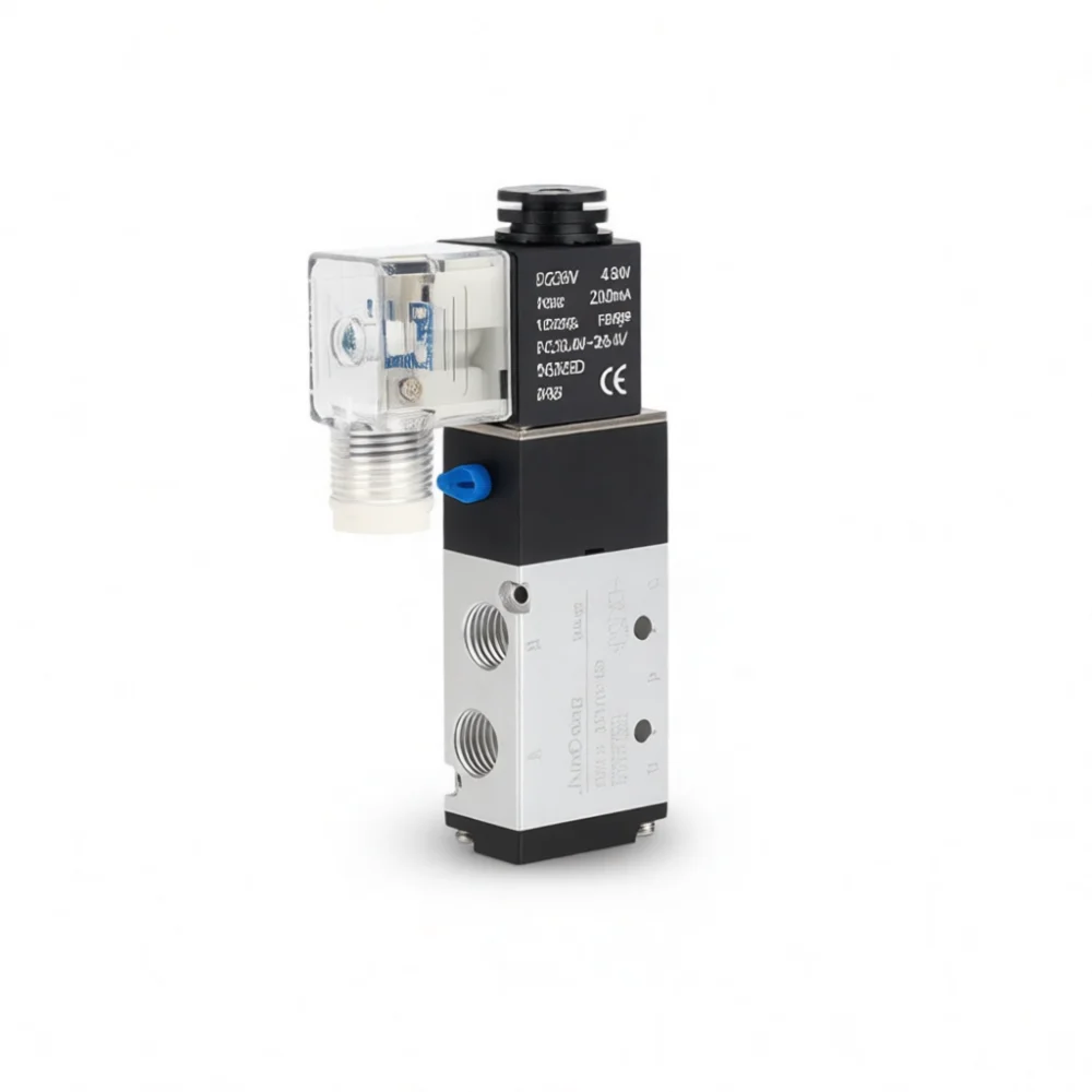 Electric Pneumatic Solenoid Valve 4V210 08 2 Position 5 Way Directional Control Air Valve For Industrial Packaging Assembly Line