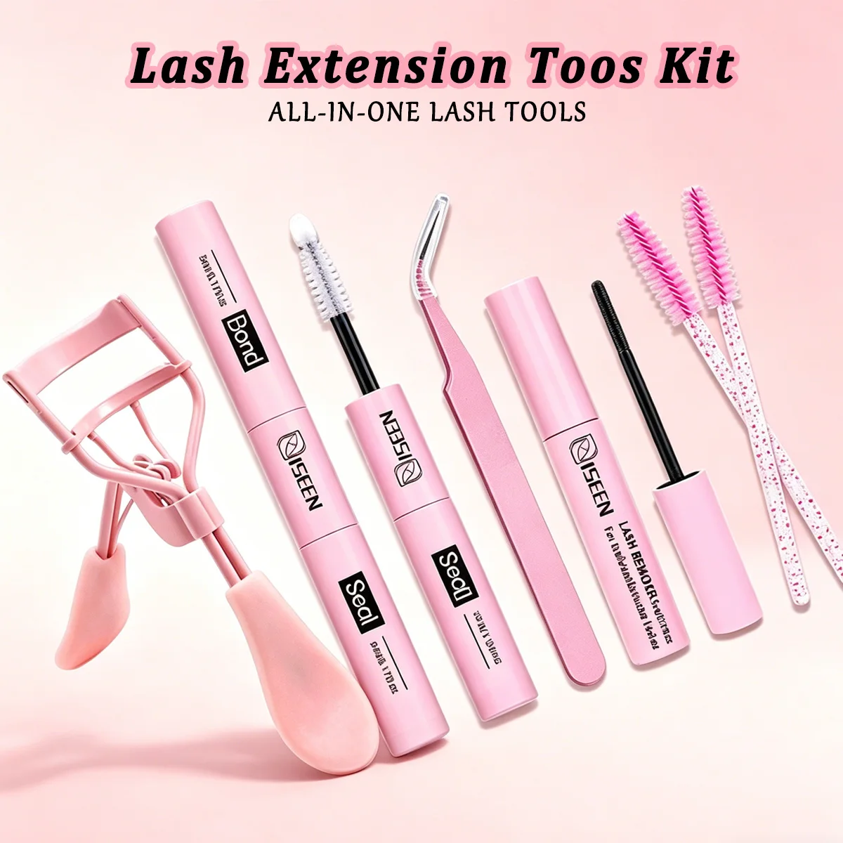 Lash Cluster Glue, Lash Bond and Seal Waterproof, Bond & Seal Eyelash Glue for Clusters, Eyelash Adhesive Black Long-Lasting 72H