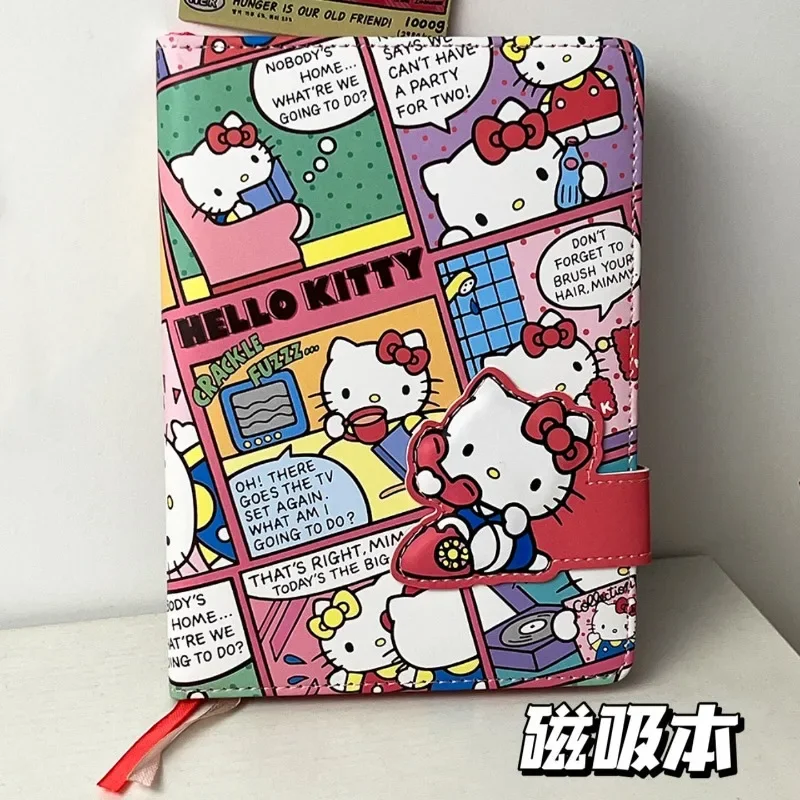 Hello Kitty Sanrio Notebook Good-looking Student Cute Girly Heart Hard Shell Coloring Page Learning Stationery Notepad Gift Toys