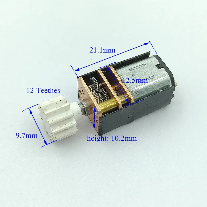 Micro N10 Gear Motor DC 3V 5V 6V 100RPM Slow Speed Mini 12mm Full Metal Gearbox Gear Motor DIY Robot Smart Car Toy Model