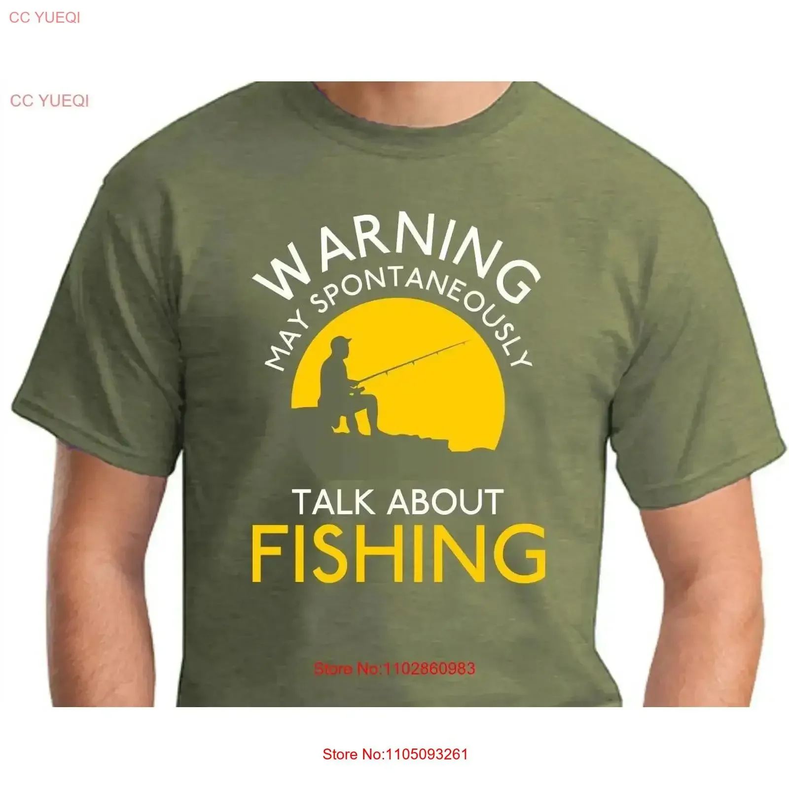 

Warning May Spontaneously Talk About Fishing T Shirt Men's Small 2XLarge vintage Washed fashion graphic Unisex Soft Stylish