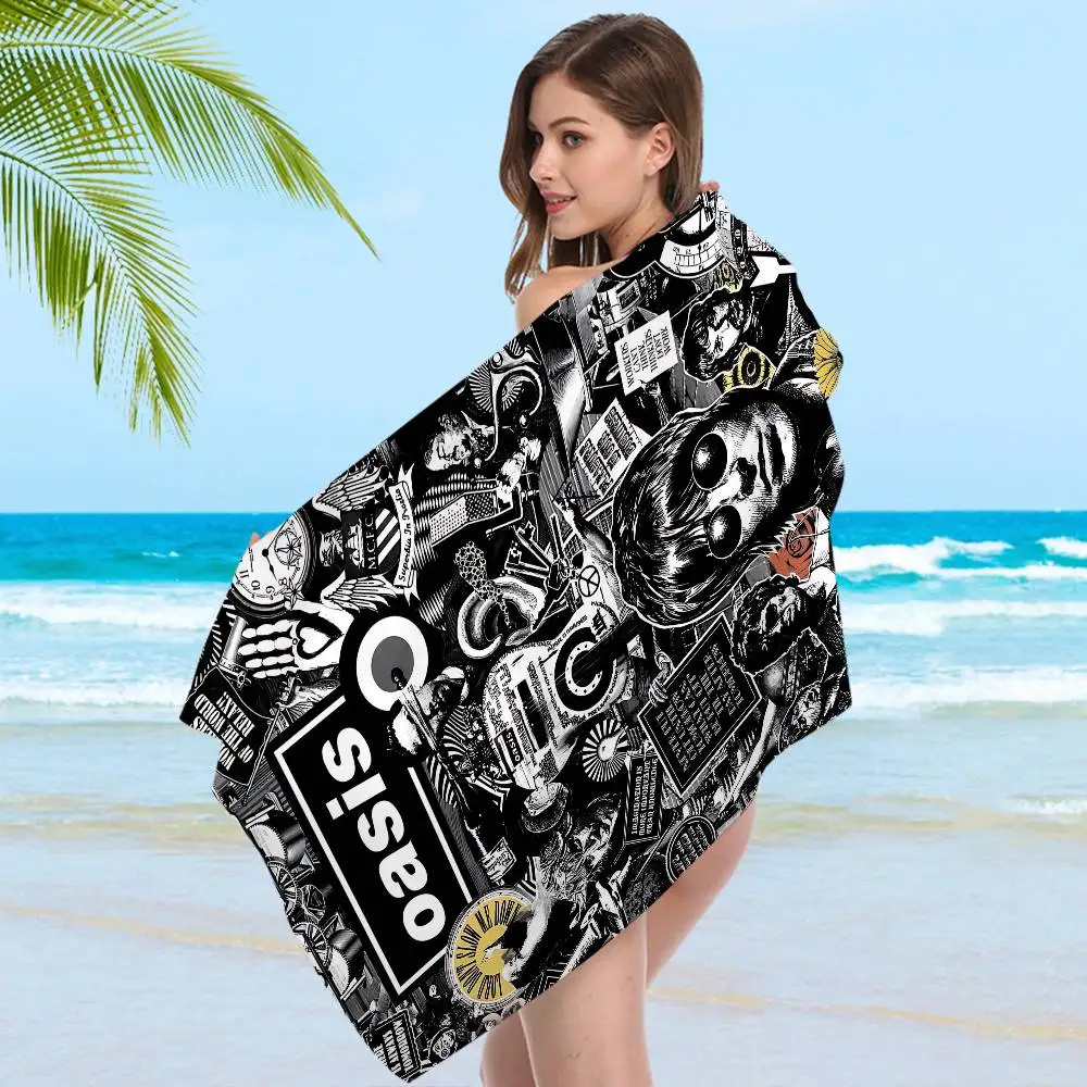 واحة الفرقة منشفة الشاطئ مناشف حمام ملونة لفتاة ستوكات سريعة الجافة مخصصة الرمال الحرة الشاطئ اليوغا سبا رياضة بركة #6