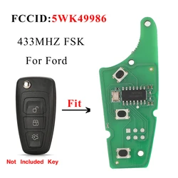 jingyuqin FCCID 5WK49986 433MHZ FSK 3 Buttons Remote Key Circuit Board For Ford Focus MK3 and T6 Ranger Replacement