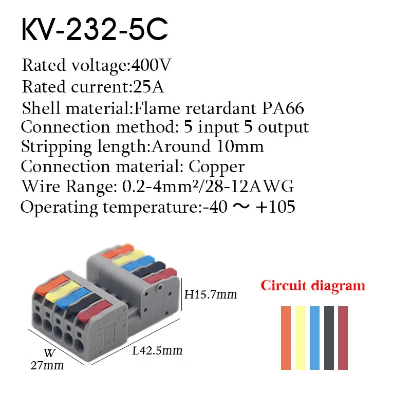 1PC Docking Plugging Wire Connectors Quick Electrica Wiring Terminals 1 2 3 4 5 6 Pins Push-in Splicing LED Cable Butt Splitter