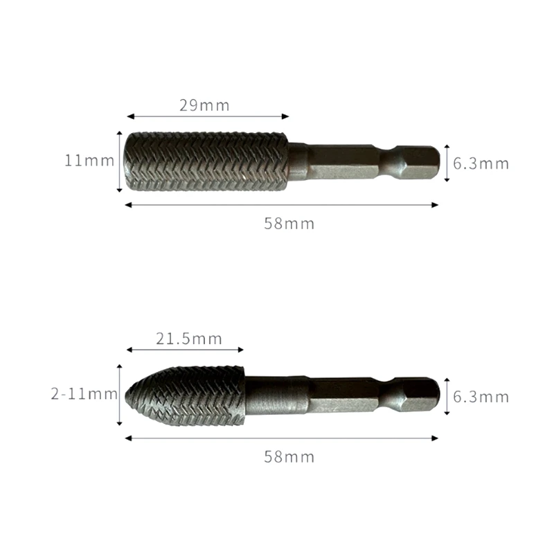 Hex Shank Rotary Steel File Wood Drill Bits Burrs Metal Grinding Grooved Sanding Engraving Milling Polish Tool Extension Rod