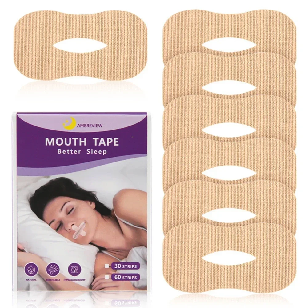 10/30Pcs Anti-Snoring Stickers Children Adult Night Sleep Lip Nose Breathing Improving Patch Mouth Correction Orthosis Tape