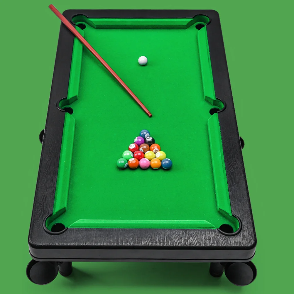 Simulated Billiard Table Children’s Toys Set Educational Game Pool Children's Plastic Tabletop for Kids Parent-child