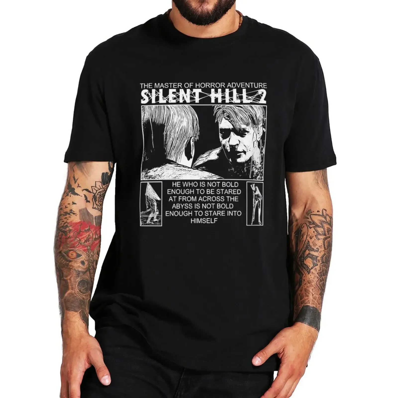 Silent Hills T Shirt The Master Of Horror Adventure Short Sleeve Cotton Casul Summer Tops Tee Tshirt EU Size Male fashion