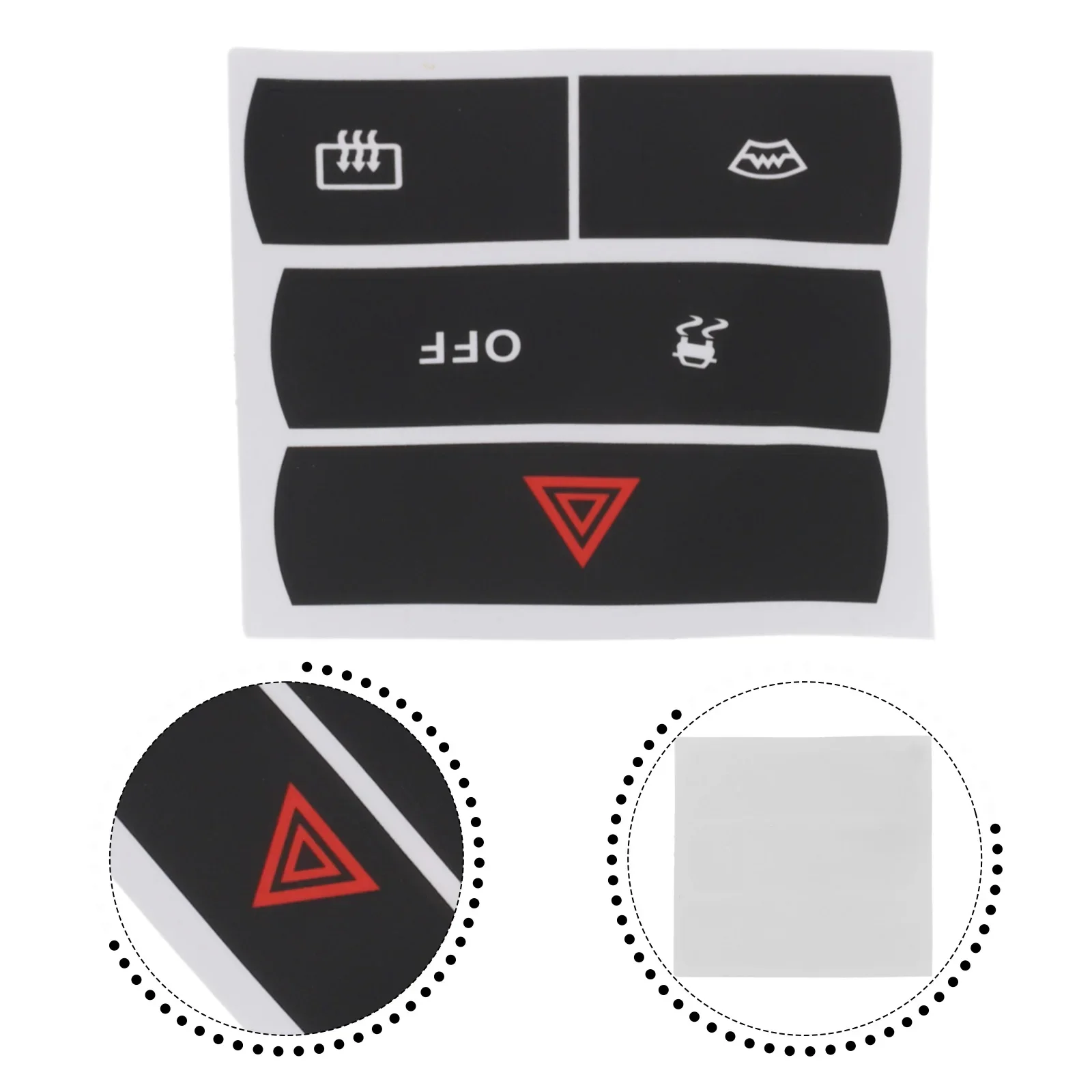 Hazard Button Defroster And Stickers Decal For Ford For S-Max Dual Flash Button Repair Switch Button Sticker Accessories