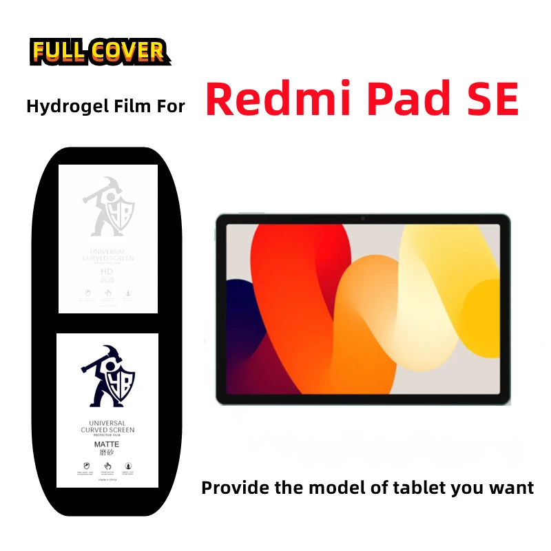 

2pcs Matte Hydrogel Film For Xiaomi Redmi Pad SE HD Screen Protector For Redmi Pad SE Frosted Protective Film Protector Clear