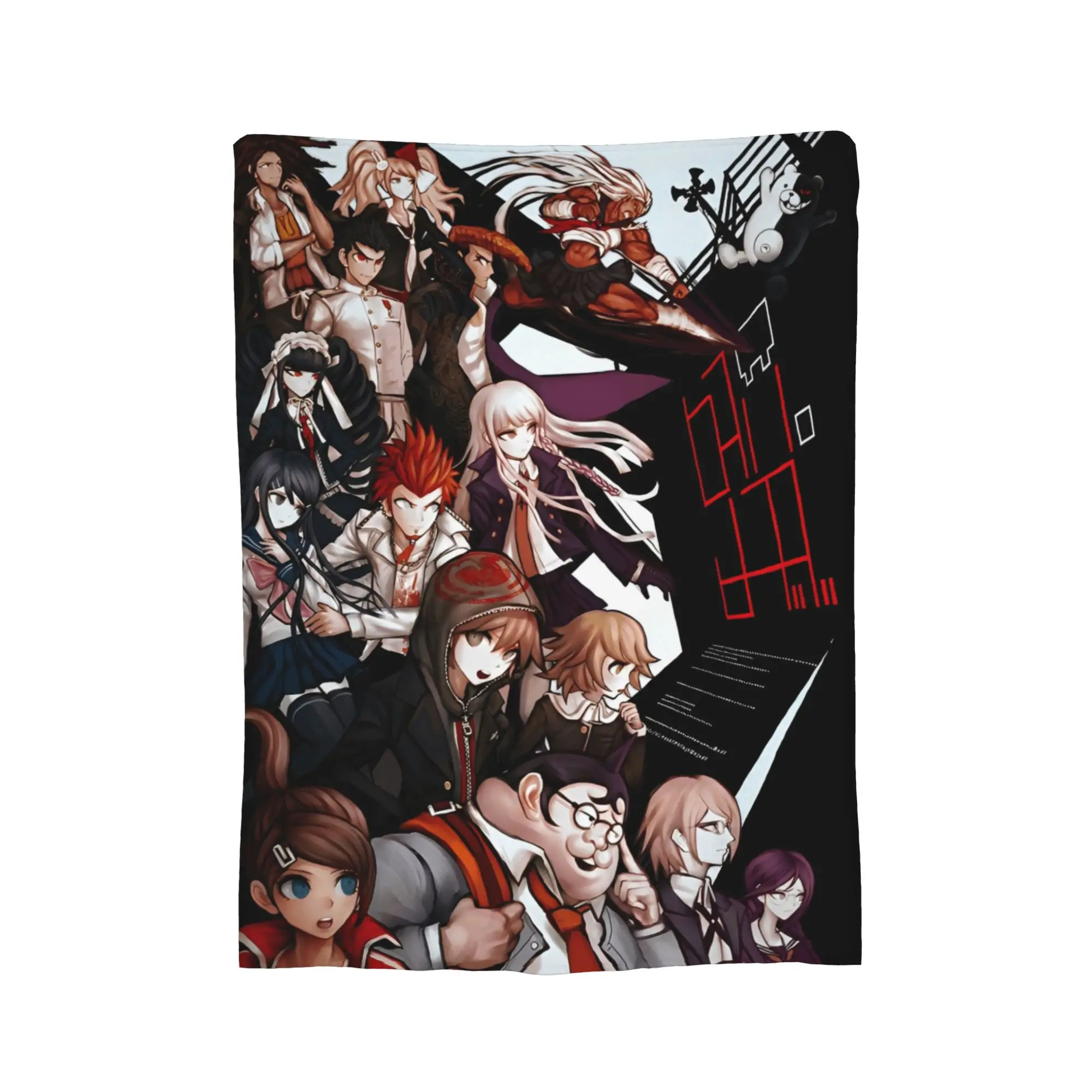 بطانية Danganronpa اليابانية الرسوم المتحركة بمقاسات متعددة، بطانيات مريحة فائقة النعومة للأريكة والسرير