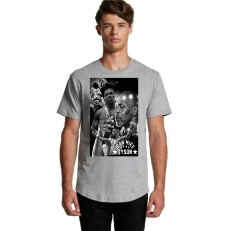 Boxing Champion Iron Mike Tyson Smoking Art T-Shirt. Premium Cotton Short Sleeve O-Neck Mens T Shirt New S-3XL