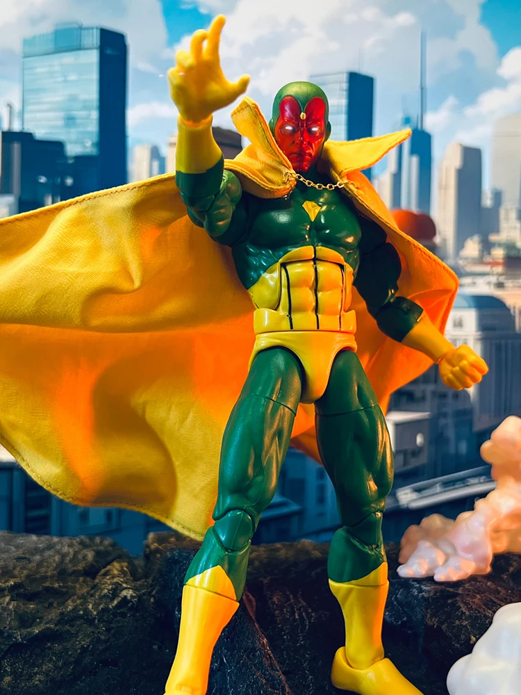 1/12 escala visão super herói homem soldado amarelo longo cabo brinquedos acessório para 6 "ml figura de ação masculina diy decoração sem boneca